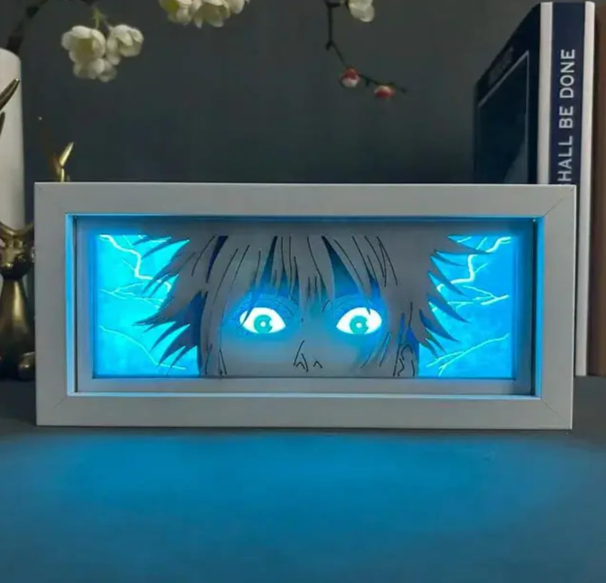 GOJO Light Box Gojo Satoru 3D Lamp Box Light Lamp Night Light Jujutsu Kaisen Anime Merchandise | 3D Shadow Light Box Jujutsu Kaisen Merchandise...