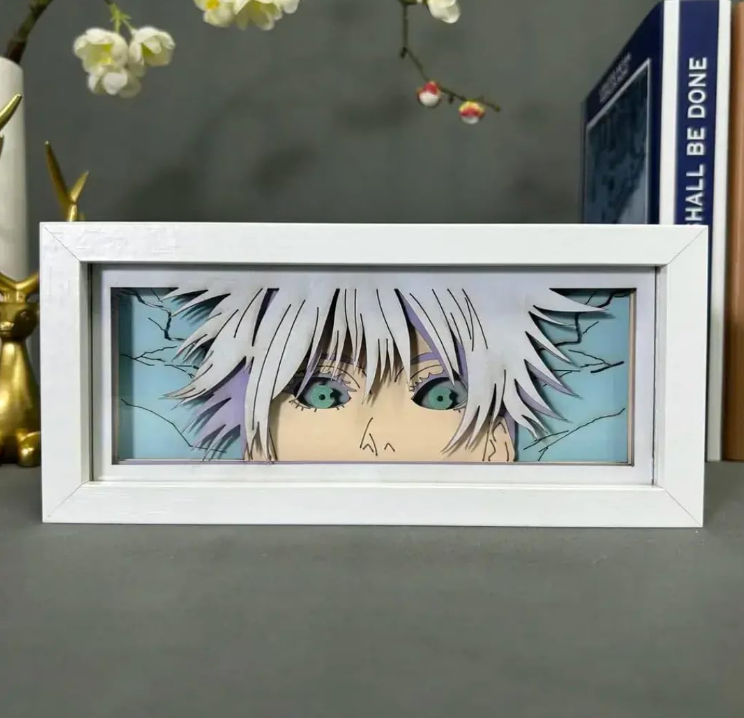 GOJO Light Box Gojo Satoru 3D Lamp Box Light Lamp Night Light Jujutsu Kaisen Anime Merchandise | 3D Shadow Light Box Jujutsu Kaisen Merchandise...
