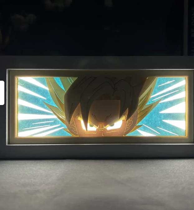 Dragon Ball Z Goku Light Box | 3D Anime LED Lamp for Fans & Gamers