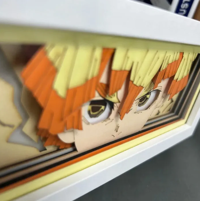 Demon Slayer Zenitsu Anime Light Box Lamp