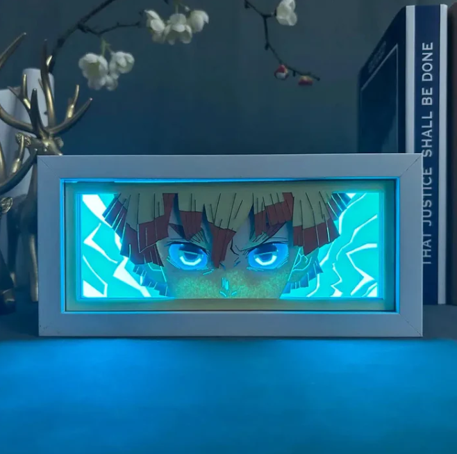 Demon Slayer Zenitsu Anime Light Box Lamp