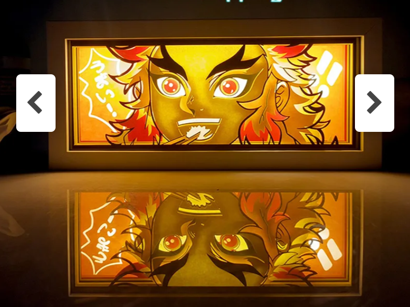 Demon Slayer Kyojuro Rengoku Light Box | 3D Anime LED Lamp for Fans
