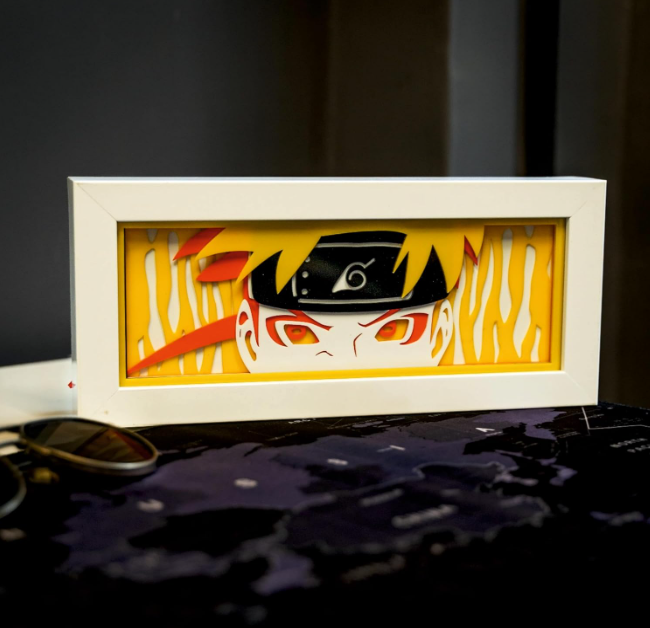 ARTIFYM2M Naruto Anime 3D Shadow/Light Box Night Lamp | Power Source: Direct Adapte