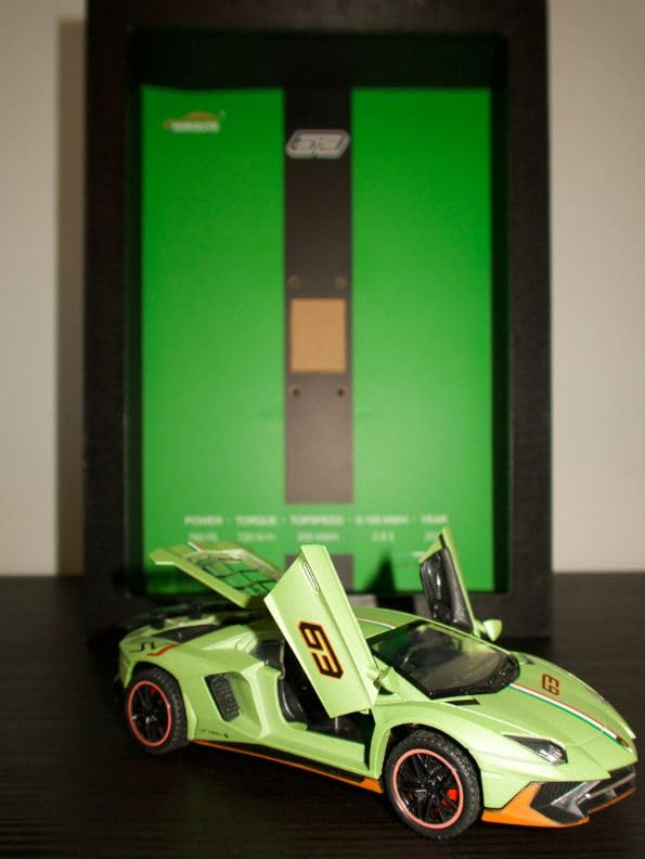 3D Car Frame Wall Art | Wooden Frame with Removable Die-Cast Cars, Lights, Pull-Back Action & Opening Doors | Collectible Display for Car Lovers