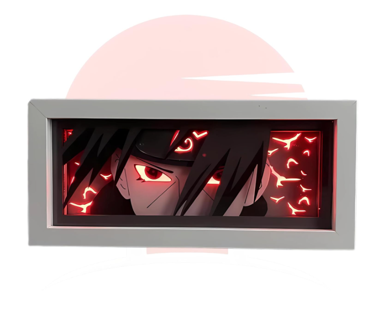 Itachi Uchiha Light Box Uchiha Itachi 3D Lamp Box 23CM Light Lamp Night Light Anime Merchandise
