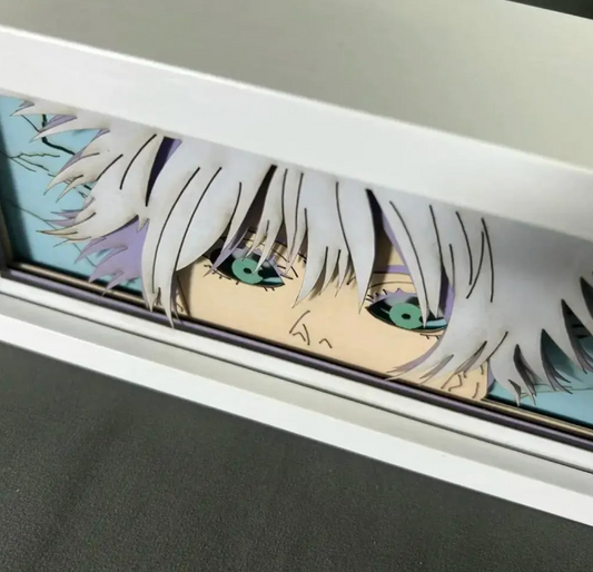 GOJO Light Box Gojo Satoru 3D Lamp Box Light Lamp Night Light Jujutsu Kaisen Anime Merchandise | 3D Shadow Light Box Jujutsu Kaisen Merchandise...