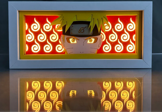 Naruto Uzumaki Anime Light Box | 3D LED Night Light | Customizable Deco