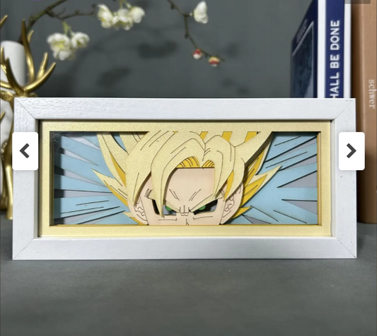 Dragon Ball Z Goku Light Box | 3D Anime LED Lamp for Fans & Gamers