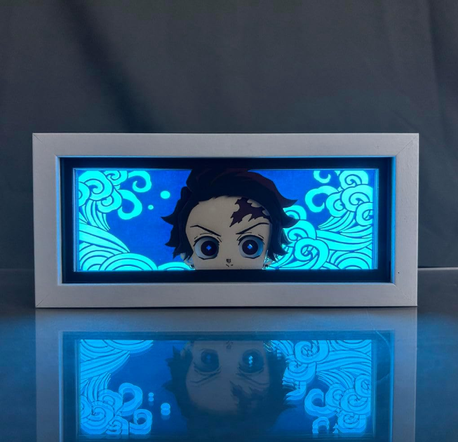 Hongjieya Anime Lamp Kamado Tanjirou Figure for Bedroom Decor Night Light Birthday Gift for Led Light
