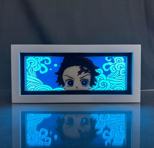 Hongjieya Anime Lamp Kamado Tanjirou Figure for Bedroom Decor Night Light Birthday Gift for Led Light